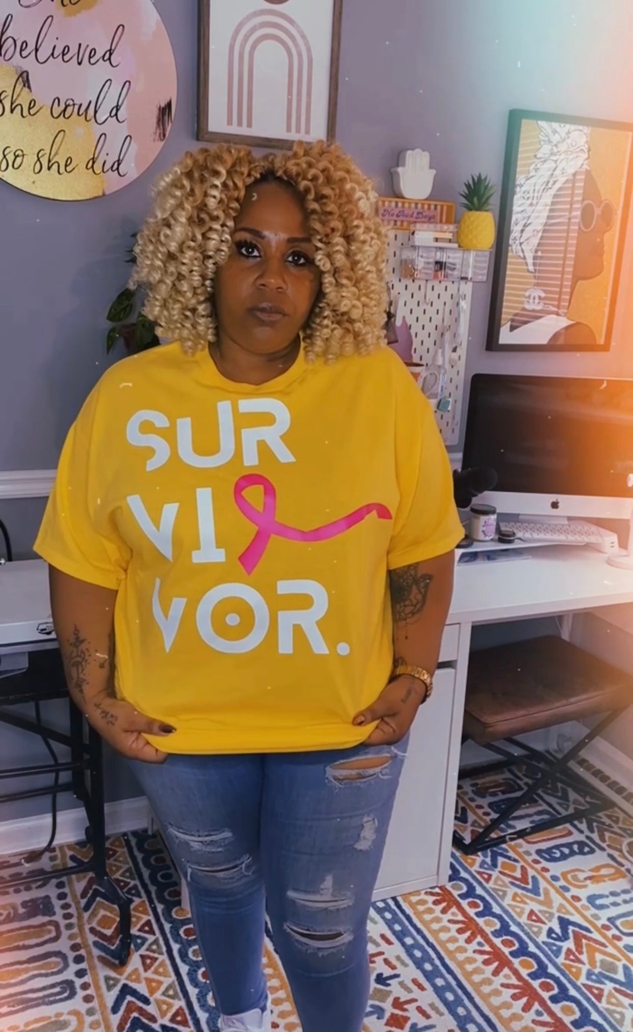 Signature Survivor Tee Yellow