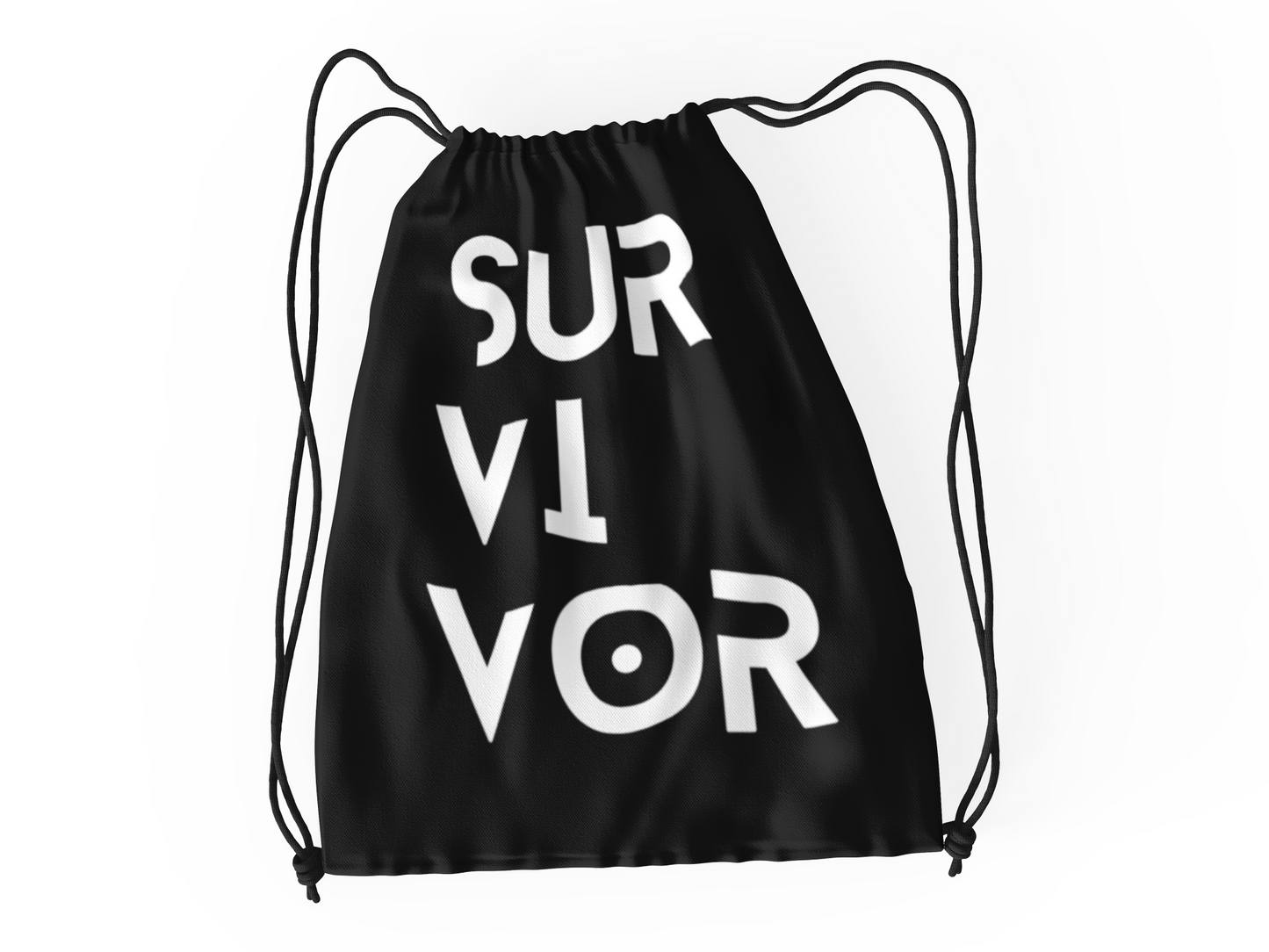 Survivor Drawstring Tote Black