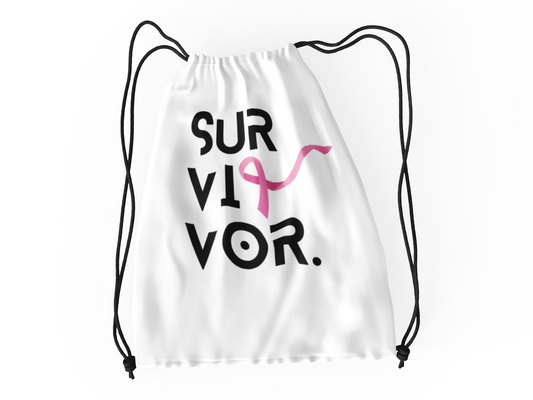 Survivor Drawstring Tote White